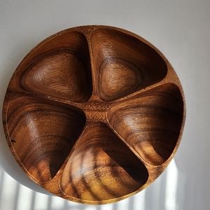 Vintage wooden catch all or dip bowl